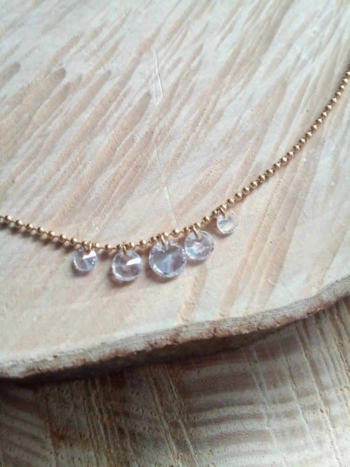 Collier plaqué k18 et zircons – photo 2